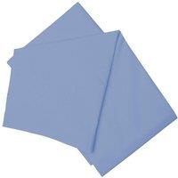 Belledorm Easy Care 200 Thread Count Cotton Polyester Percale Flat Sheet in Bright Blue | Size: Double