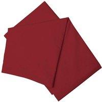 Belledorm Easy Care 200 Thread Count Cotton Polyester Percale Flat Sheet in Red | Size: Double