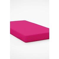 Belledorm Easy Care 200 Thread Count Cotton Polyester Percale 28cm Fitted Sheet in Fuchsia | Size: Super King