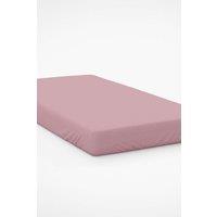 Belledorm Easy Care 200 Thread Count Cotton Polyester Percale 28cm Fitted Sheet in Dark Pink | Size: Emperor