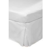 Belledorm Easy Care 200 Thread Count Cotton Polyester Percale Platform Valance in White | Size: Double