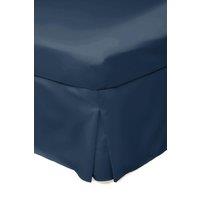 Belledorm Easy Care 200 Thread Count Cotton Polyester Percale Platform Valance in Navy | Size: Double