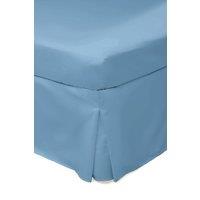 Belledorm Easy Care 200 Thread Count Cotton Polyester Percale Platform Valance in Bright Blue | Size: Single