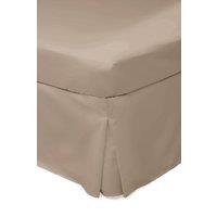 Belledorm Easy Care 200 Thread Count Cotton Polyester Percale Platform Valance in Light Brown | Size: Small Double