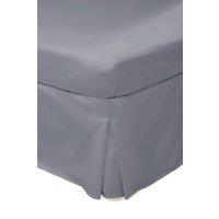 Belledorm Easy Care 200 Thread Count Cotton Polyester Percale Platform Valance in Dark Grey | Size: King