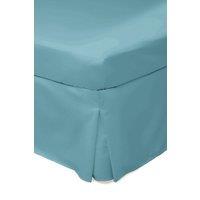 Belledorm Easy Care 200 Thread Count Cotton Polyester Percale Platform Valance in Teal | Size: Single