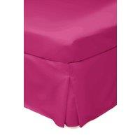 Belledorm Easy Care 200 Thread Count Cotton Polyester Percale Platform Valance in Fuchsia | Size: King