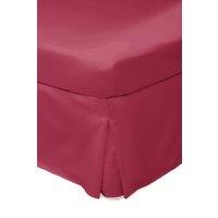 Belledorm Easy Care 200 Thread Count Cotton Polyester Percale Platform Valance in Red | Size: Single