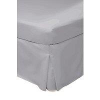 Belledorm Easy Care 200 Thread Count Cotton Polyester Percale Platform Valance in Light Grey | Size: Double