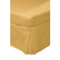 Belledorm Easy Care 200 Thread Count Cotton Polyester Percale Platform Valance in Mustard | Size: Double