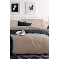 Belledorm Easy Care 200 Thread Count Cotton Polyester Percale Duvet Cover in Cream | Size: Double