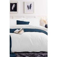 Belledorm Easy Care 200 Thread Count Cotton Polyester Percale Duvet Cover in White | Size: Single