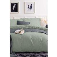 Belledorm Easy Care 200 Thread Count Cotton Polyester Percale Duvet Cover in Pale Green | Size: Double