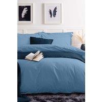 Belledorm Easy Care 200 Thread Count Cotton Polyester Percale Duvet Cover in Bright Blue | Size: Double