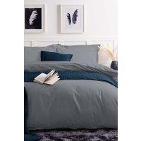 Belledorm Easy Care 200 Thread Count Cotton Polyester Percale Duvet Cover in Dark Grey | Size: King