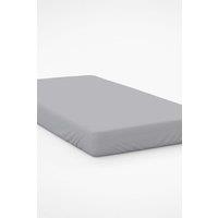 Belledorm Egyptian Cotton 400 Thread Count 38cm Fitted Sheet in Light Grey | Size: Double