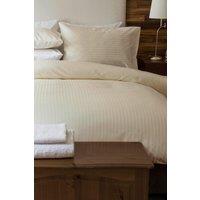 Belledorm Hotel Suite Satin Stripe 540 Thread Count Duvet Cover Set in Ivory | Size: Double