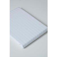 Belledorm Hotel Suite Satin Stripe 540 Thread Count Flat Sheet in White | Size: Single