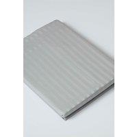 Belledorm Hotel Suite Satin Stripe 540 Thread Count Flat Sheet in Light Grey | Size: Double