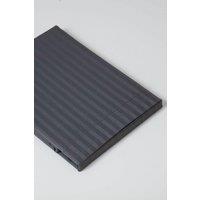 Belledorm Hotel Suite Satin Stripe 540 Thread Count Flat Sheet in Charcoal | Size: Double