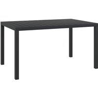 Berkfield Home Garden Table Black 150x90x74 cm Aluminium & WPC | Size: 150 x 90 x 74 cm