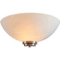 Netlighting Welles 1 Light Indoor Wall Uplighter White Satin Chrome E27 in Grey