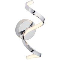 Netlighting Astral Modern Integrated LED Bathroom Wall Light Chrome Warm White IP44 in Grey