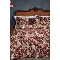 Paoletti Harewood British Animal 100% Cotton Duvet Cover Set in Red | Size: Double