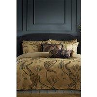 Paoletti Moondusk Exotic Animal Jacquard Duvet Cover Set in Gold | Size: Single