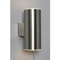 BHS Lighting Namid Outdoor Solar Wall Light in Silver