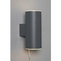 BHS Lighting Namid Outdoor Solar Wall Light in Dark Grey
