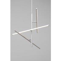 BHS Lighting Zaha Silver Stick Pendant Ceiling Light