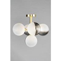 BHS Lighting Emile Flush Ceiling Light in Gold