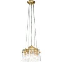 Netlighting Kichler Brinley Cluster Pendant Ceiling Light Brushed Brass in Yellow