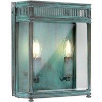 Netlighting Holborn Outdoor Wall Lantern Verdigris IP44 in Green