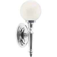 Netlighting Dryden 1 Light Bathroom Wall Light Polished Chrome IP44 G9 in Grey