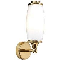 Netlighting Eliot 1 Light Bathroom Wall Light Polished Brass IP44 G9 in Yellow