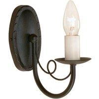Netlighting Minster 1 Light Indoor Candle Wall Light Black E14