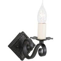 Netlighting Rectory 1 Light Indoor Candle Wall Light Black E14