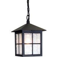 Netlighting Winchester 1 Light Outdoor Ceiling Chain Lantern Black IP43 E27