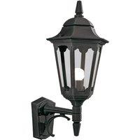Netlighting Parish 1 Light Outdoor Wall Lantern Light Black IP44 E27