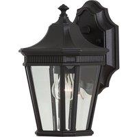 Netlighting Cotswold Lane 1 Light Outdoor Small Wall Lantern Light Black IP44 E27