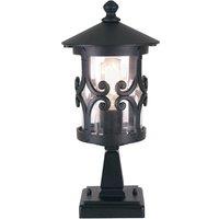 Netlighting Hereford 1 Light Outdoor Pedestal Light Black E27