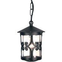 Netlighting Hereford 1 Light Outdoor Ceiling Lantern Black E27