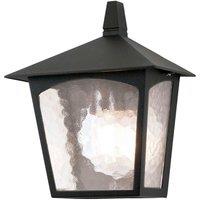 Netlighting York 1 Light Outdoor Flush Ceiling Lantern Black E27