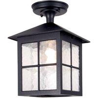 Netlighting Winchester 1 Light Outdoor Ceiling Lantern Black IP43 E27