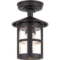 Netlighting Hereford 1 Light Outdoor Flush Lantern Light Black IP43 E27