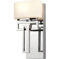 Netlighting Lanza 1 Light Bathroom Wall Light Polished Chrome IP44 G9 in Grey