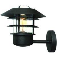 Netlighting Helsingor 1 Light Outdoor Coastal Wall Lantern Light Black IP44 E27