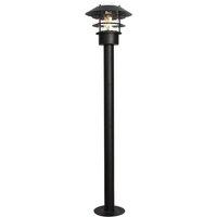 Netlighting Helsingor 1 Light Outdoor Coastal Bollard Lantern Black IP44 E27